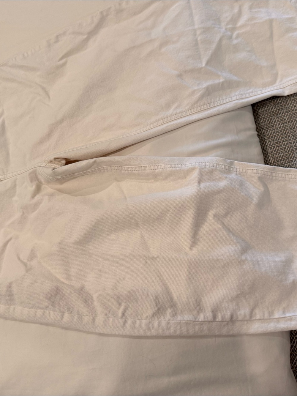 LOFT Cream Straight-Leg Jeans
